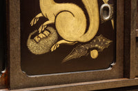 角野岩次作 栗鼠の美しい描写に和の趣き漂う素敵な飾り棚 BB3321