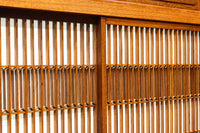 極上けやき珠杢!! 組子入り建具を備えた和の趣き溢れる重厚な衝立 BB3323