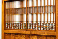 極上けやき珠杢!! 組子入り建具を備えた和の趣き溢れる重厚な衝立 BB3323