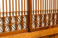 極上けやき珠杢!! 組子入り建具を備えた和の趣き溢れる重厚な衝立 BB3323