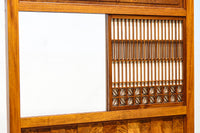 極上けやき珠杢!! 組子入り建具を備えた和の趣き溢れる重厚な衝立 BB3323