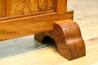 極上けやき珠杢!! 組子入り建具を備えた和の趣き溢れる重厚な衝立 BB3323