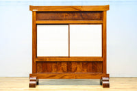 極上けやき珠杢!! 組子入り建具を備えた和の趣き溢れる重厚な衝立 BB3323