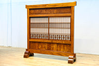 極上けやき珠杢!! 組子入り建具を備えた和の趣き溢れる重厚な衝立 BB3323