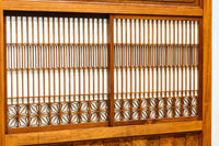 極上けやき珠杢!! 組子入り建具を備えた和の趣き溢れる重厚な衝立 BB3323