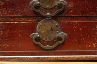 両袖に引き出しを備えた味わい深い文机 BB3326