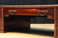 両袖に引き出しを備えた味わい深い文机 BB3326