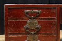 両袖に引き出しを備えた味わい深い文机 BB3326