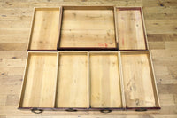 両袖に引き出しを備えた味わい深い文机 BB3326