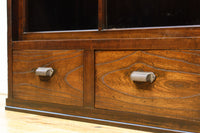 温かみある色彩にゆらゆらガラスが揺らめく十字窓レトロガラスケース BB3328