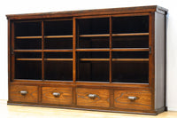 温かみある色彩にゆらゆらガラスが揺らめく十字窓レトロガラスケース BB3328