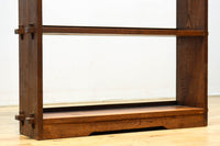 使い勝手の良い落ち着いた風合いの総欅レトロ本棚 BB3329