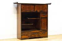 極上の黒柿杢目の上品な面持ちある飾り棚 BB3331