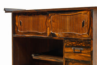 極上の黒柿杢目の上品な面持ちある飾り棚 BB3331