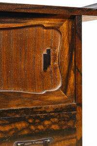 極上の黒柿杢目の上品な面持ちある飾り棚 BB3331