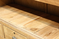 幅1222ミリ‼︎木地色の美しい風合いをした上質なレトロガラスケース BB3336