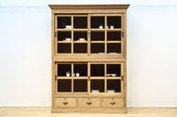 幅1222ミリ‼︎木地色の美しい風合いをした上質なレトロガラスケース BB3336