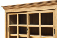 幅1222ミリ‼︎木地色の美しい風合いをした上質なレトロガラスケース BB3336