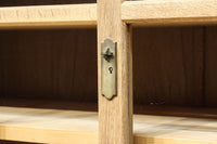 幅1222ミリ‼︎木地色の美しい風合いをした上質なレトロガラスケース BB3336