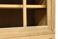 幅1222ミリ‼︎木地色の美しい風合いをした上質なレトロガラスケース BB3336