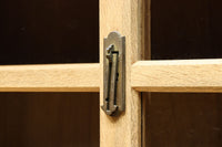 幅1222ミリ‼︎木地色の美しい風合いをした上質なレトロガラスケース BB3336