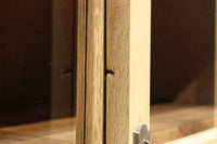 幅1222ミリ‼︎木地色の美しい風合いをした上質なレトロガラスケース BB3336