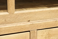 幅1222ミリ‼︎木地色の美しい風合いをした上質なレトロガラスケース BB3336