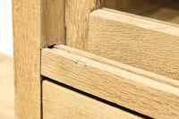 幅1222ミリ‼︎木地色の美しい風合いをした上質なレトロガラスケース BB3336