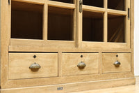 幅1222ミリ‼︎木地色の美しい風合いをした上質なレトロガラスケース BB3336