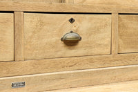 幅1222ミリ‼︎木地色の美しい風合いをした上質なレトロガラスケース BB3336