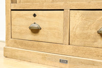 幅1222ミリ‼︎木地色の美しい風合いをした上質なレトロガラスケース BB3336