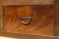 優美なけやき杢目に漆の艶やかな光沢が貫録を漂わす美濃階段箪笥 BB3337