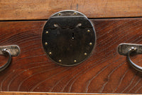 優美なけやき杢目に漆の艶やかな光沢が貫録を漂わす美濃階段箪笥 BB3337