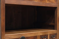 優美なけやき杢目に漆の艶やかな光沢が貫録を漂わす美濃階段箪笥 BB3337