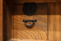 優美なけやき杢目に漆の艶やかな光沢が貫録を漂わす美濃階段箪笥 BB3337