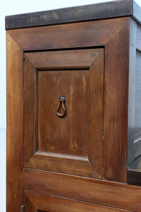 優美なけやき杢目に漆の艶やかな光沢が貫録を漂わす美濃階段箪笥 BB3337