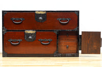 縁起良い装飾金具で雅な面持ちある二本松衣裳箪笥 BB3368