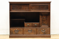 繊細な杢目が浮かびレトロ感溢れる小型茶箪笥 BB3370