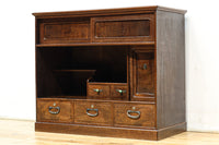 繊細な杢目が浮かびレトロ感溢れる小型茶箪笥 BB3370