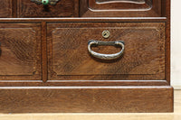 繊細な杢目が浮かびレトロ感溢れる小型茶箪笥 BB3370