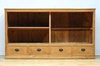 温もり溢れる木地色のオークレトロガラスケース BB3383