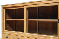 温もり溢れる木地色のオークレトロガラスケース BB3383