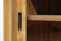 温もり溢れる木地色のオークレトロガラスケース BB3383