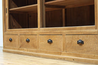 温もり溢れる木地色のオークレトロガラスケース BB3383