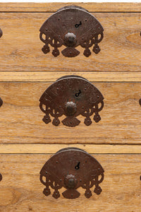 扇面装飾金具が縁起良い枕箪笥 BB3388