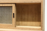 昭和レトロ!! フローラガラスが目を惹く、小振りで可愛らしいキャビネット BB3399