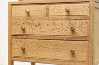 昭和レトロ!! フローラガラスが目を惹く、小振りで可愛らしいキャビネット BB3399