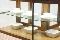 L-shaped glass display case BB3428