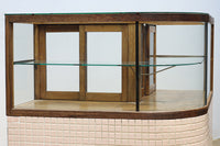 L-shaped glass display case BB3428