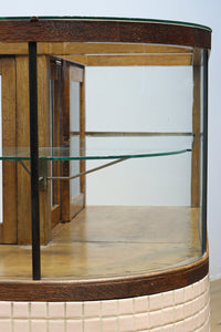 L-shaped glass display case BB3428